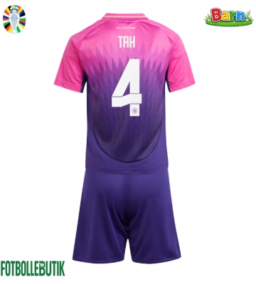 Tyskland Jonathan Tah #4 Bortaställ Barn EM 2024 Kortärmad (+ Korta byxor)